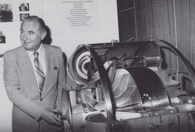 Hans von Ohain with HeS 3A